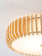 Modern Wooden Ceiling Light  Natural Slat Drum Design - Product detail 21