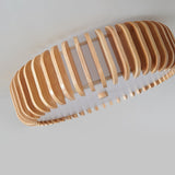Modern Wooden Ceiling Light  Natural Slat Drum Design - Product detail 20
