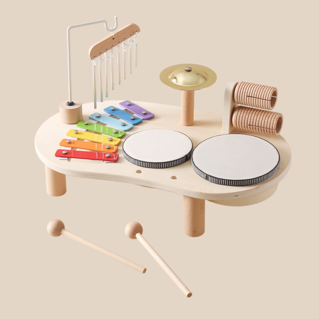 Musical Learning Table  Multi-Instrument Wooden Activity Set - Detailed view