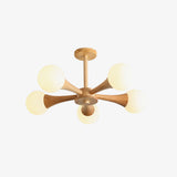 Modern Wooden Ceiling Light  Triple Globe Glass Shades - Product detail 23