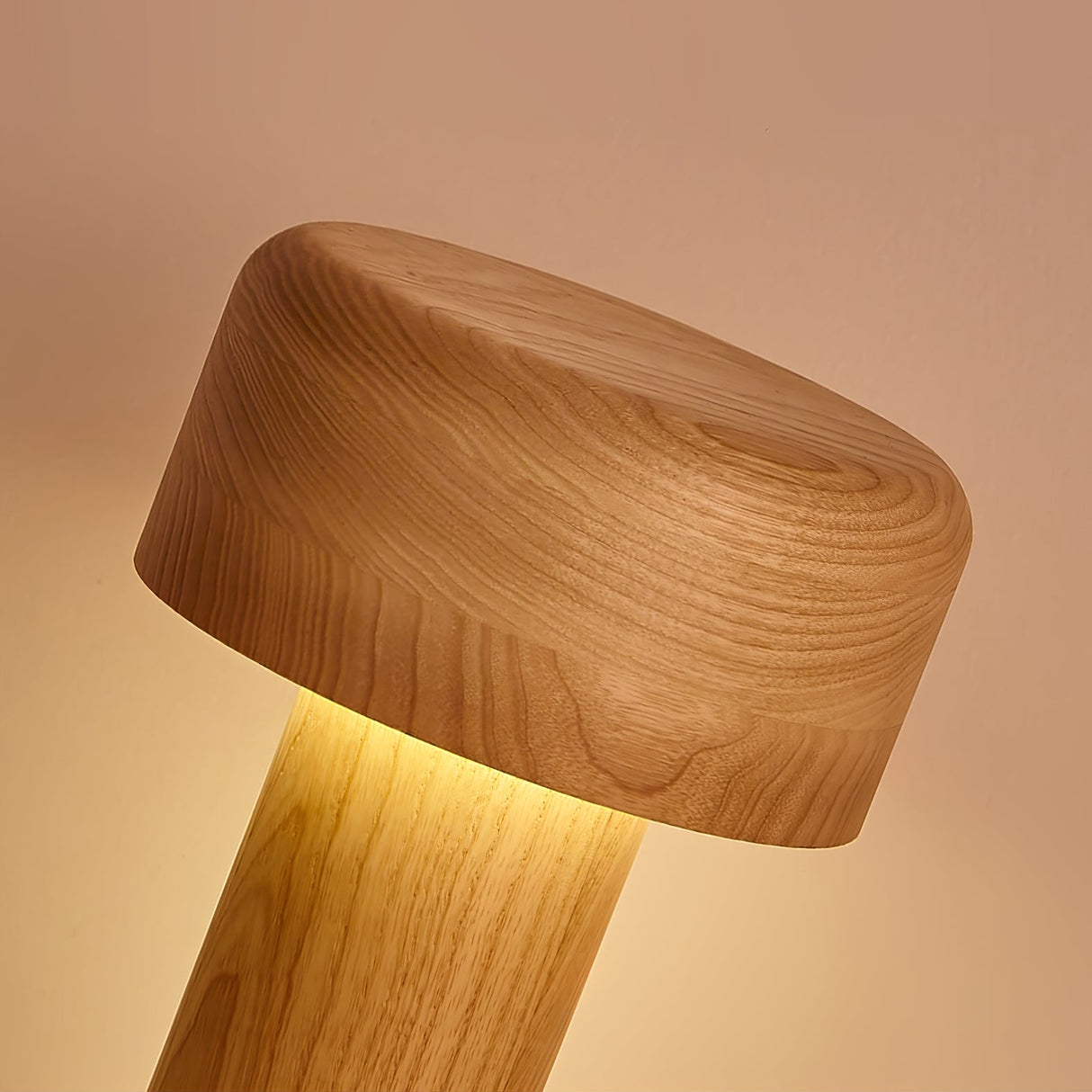 Modern Wooden Table Lamp  Natural Ash Mushroom Design - Product detail 19