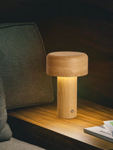 Modern Wooden Table Lamp  Natural Ash Mushroom Design - Product detail 12