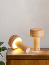 Modern Wooden Table Lamp  Natural Ash Mushroom Design - Product detail 13