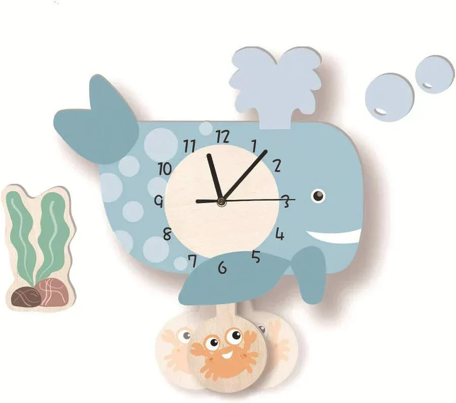 Kids Wall Clock  Bumble Bee Pendulum Design - Product example