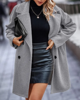 Classic Wool Blend Coat  Double Breasted Winter Style - Product detail 4
