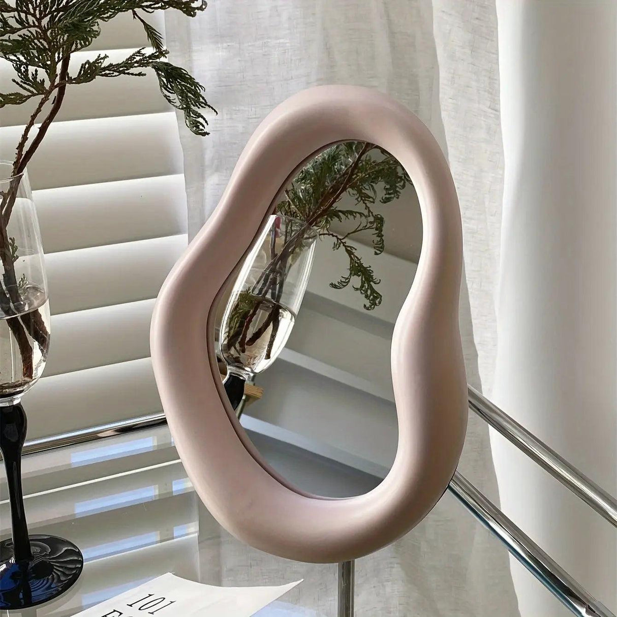 Organic Wall Mirror  Fluid Curved Frame Design - Product detail 5