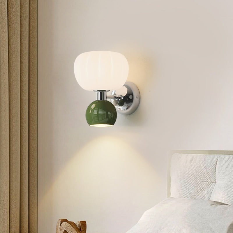 Modern LED Wall Lamp  Cream Glass Shade Design - Product detail 7