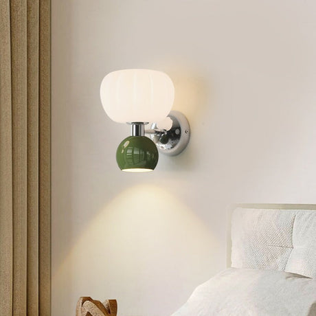 Modern LED Wall Lamp  Cream Glass Shade Design - Product detail 7