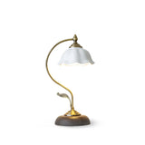 Vintage Table Lamp  Ceramic Shade with Wood Base - Product detail 12