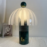 Modern Marble Table Lamp  Green Base Glass Dome Design - Product detail 6