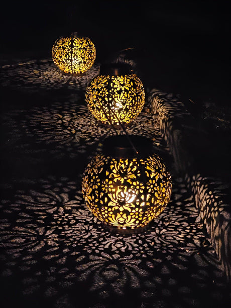 Solar Garden Lantern  Moroccan Pattern LED Light - Product detail 8