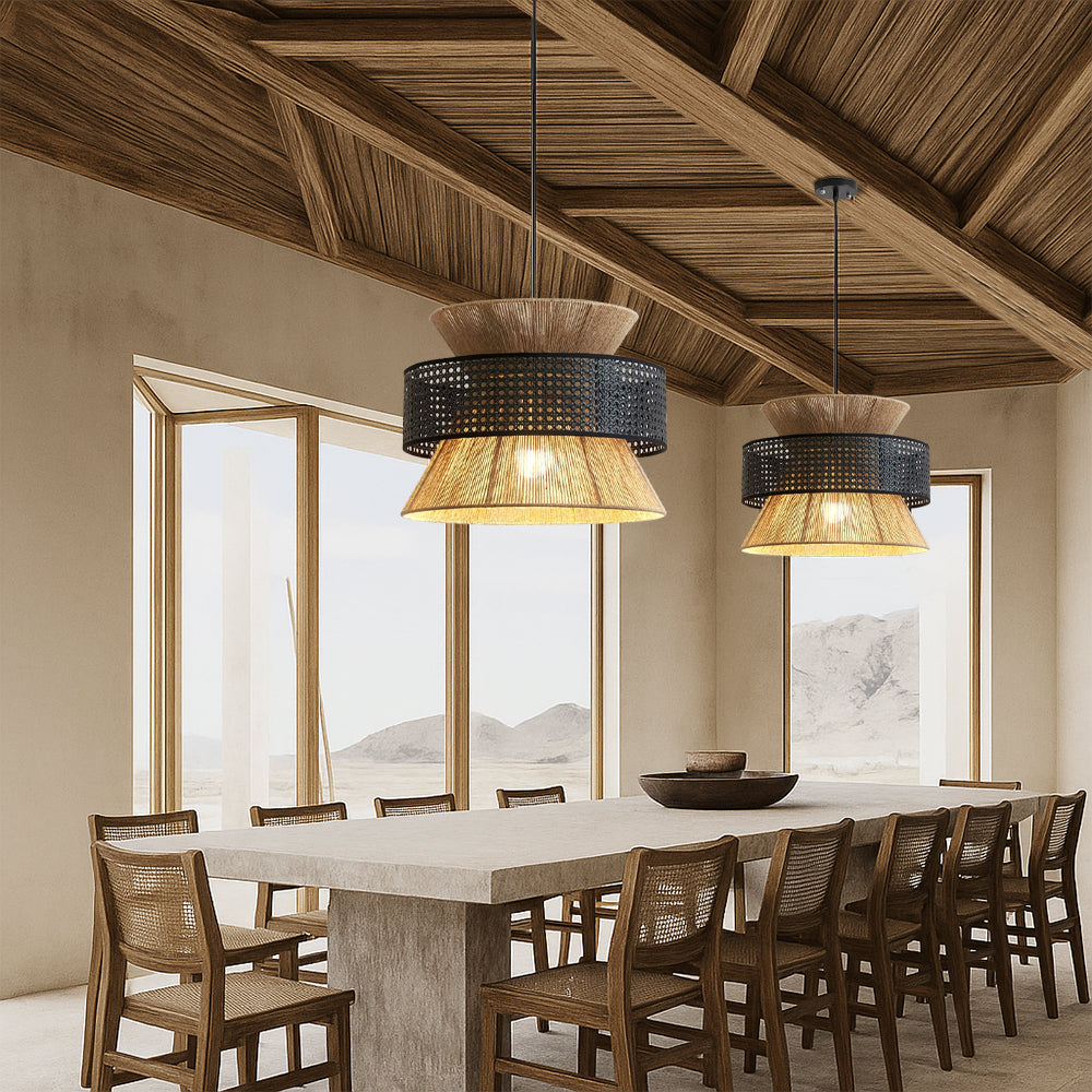Rattan Pendant Light  Natural Woven Cane Design - Product detail 5