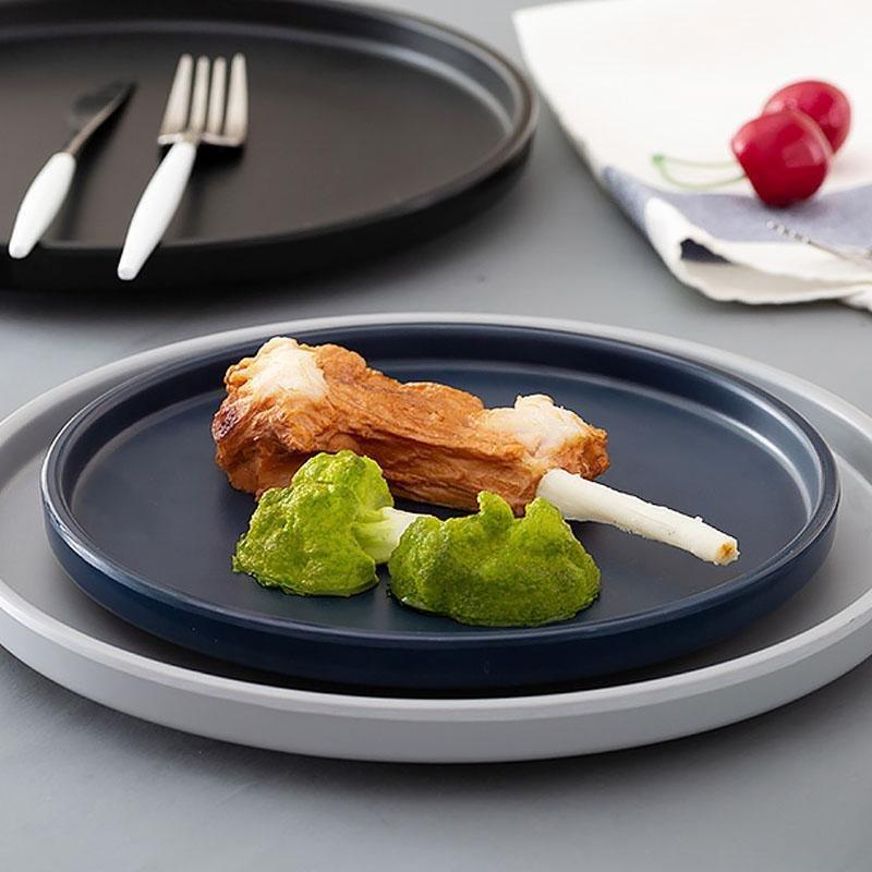 Modern Dining Plates  Navy Turquoise Gray Collection - Product detail 4
