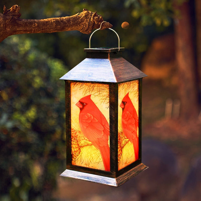 Cardinal Solar Lantern  Decorative LED Garden Light - Detailed view