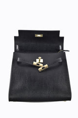 Structured Leather Handbag  Saffiano Top Handle Design - Product detail 5