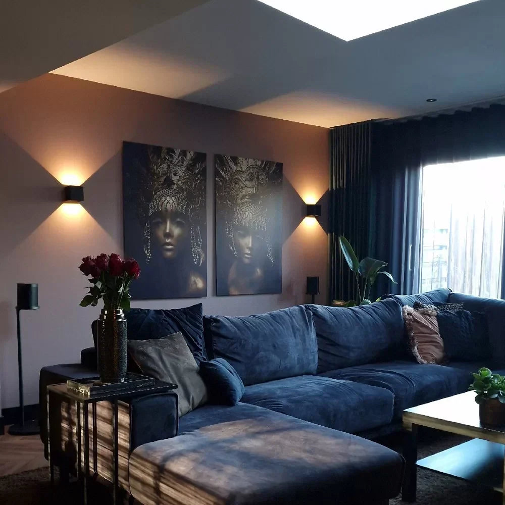 Modern Wall Light  Motion Sensor LED Cube Design - Detailed view