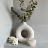 Modern Ceramic Vase Set  Hollow Circle Design - Product detail 9