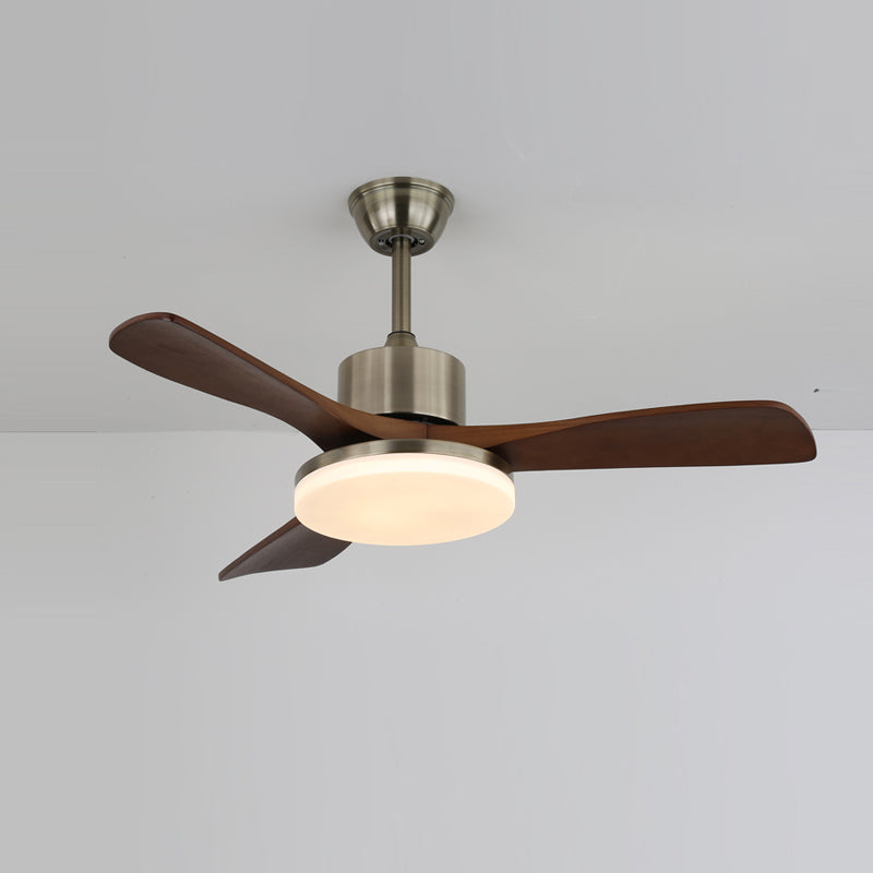 Modern Wooden Ceiling Fan  Brushed Nickel LED Light Kit - Product detail 18