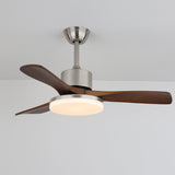 Modern Wooden Ceiling Fan  Brushed Nickel LED Light Kit - Product detail 15