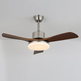 Modern Wooden Ceiling Fan  Brushed Nickel LED Light Kit - Product detail 6