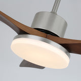 Modern Wooden Ceiling Fan  Brushed Nickel LED Light Kit - Product detail 7