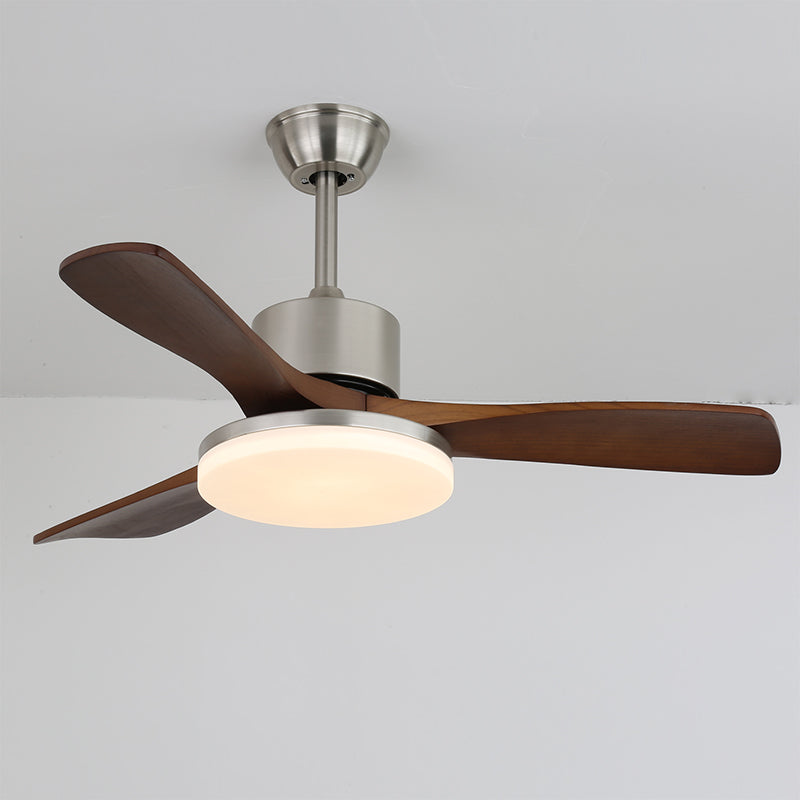 Modern Wooden Ceiling Fan  Brushed Nickel LED Light Kit - Product detail 19