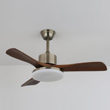 Modern Wooden Ceiling Fan  Brushed Nickel LED Light Kit - Product detail 8