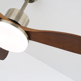 Modern Wooden Ceiling Fan  Brushed Nickel LED Light Kit - Product detail 10