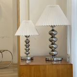 Modern Table Lamp  Chrome Stacked Spheres Base - Detailed view