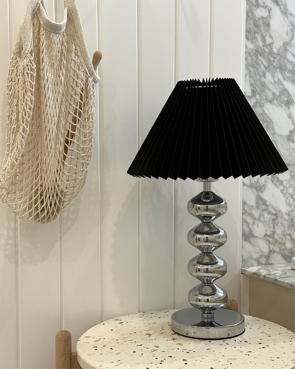 Modern Table Lamp  Chrome Stacked Spheres Base - Product detail 17