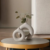 Modern Ceramic Vase Set  Hollow Circle Design - Product detail 6