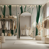 Forest Mural Wallpaper | Modern Green Tree Design