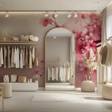 Cherry Blossom Mural Wallpaper | Japanese Watercolor Design