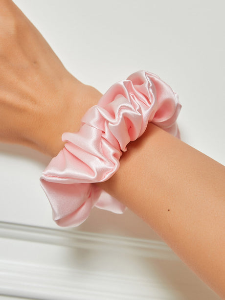 Silk Hair Scrunchie  Premium Mulberry Silk Navy - Product detail 18