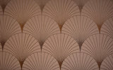 Art Deco Mural Wallpaper | Geometric Fan Pattern in Terracotta