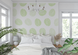 Geometric Mural Wallpaper | Soft Green Circles Pattern