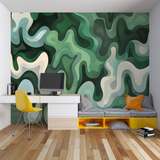 Space Mural Wallpaper | Futuristic Whale Ship Design