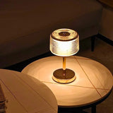 Modern Table Lamp  Spiral Glass Shade Design - Product showcase