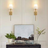 Modern Wall Sconce  Black Metal Frame With White Shade - Product detail 4