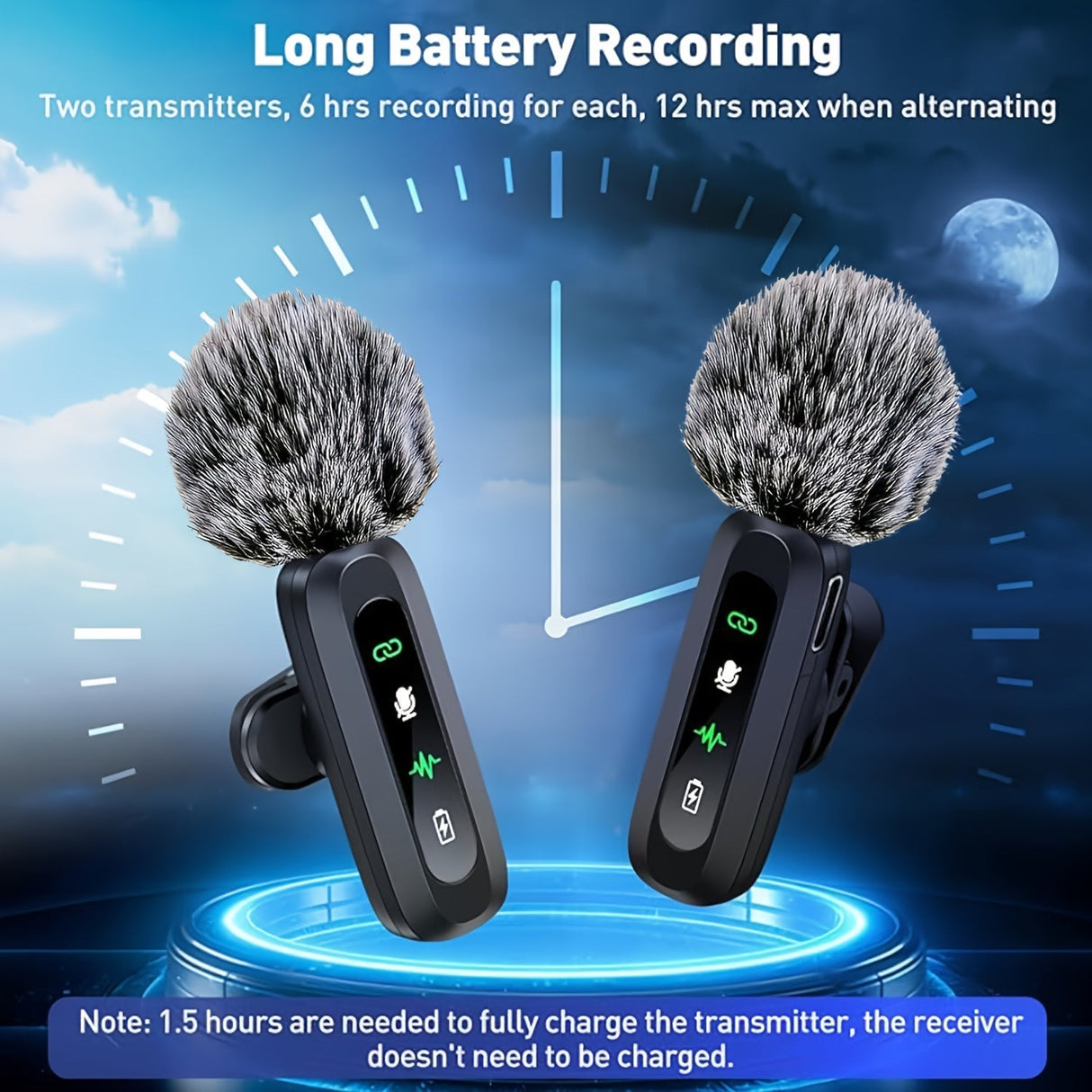 Wireless Lavalier Microphone  Dual USB-C Recording System - Product example