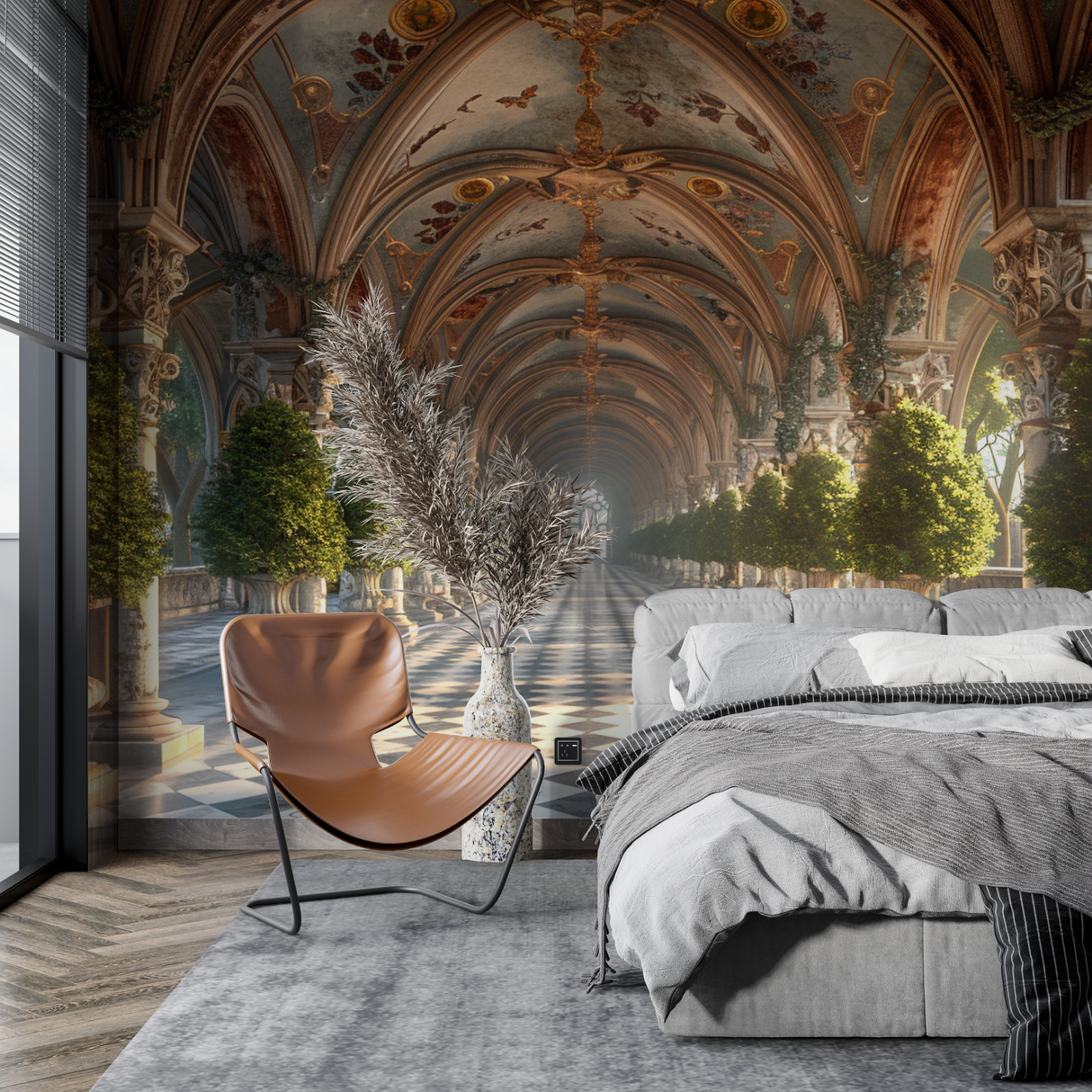 Palace Mural Wallpaper | Architectural Trompe L'oeil Gallery