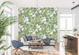 Botanical Mural Wallpaper | Green Hop Pattern Design
