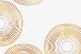 Geometric Mural Wallpaper | Golden Circles on White