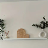 Modern Wood Wall Art  Geometric Rainbow Arch Pattern - Product example