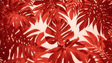 Monstera Mural Wallpaper | Terracotta Tropical Leaves