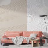 Abstract Mural Wallpaper | Modern Beige Wave Pattern