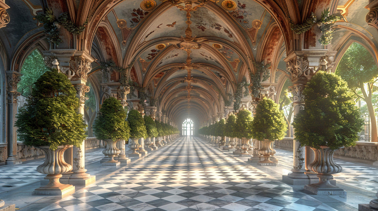 Palace Mural Wallpaper | Architectural Trompe L'oeil Gallery