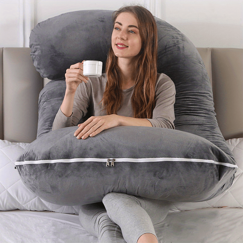 Pregnancy Support Pillow  Full Body J-Shape Design - Product showcase