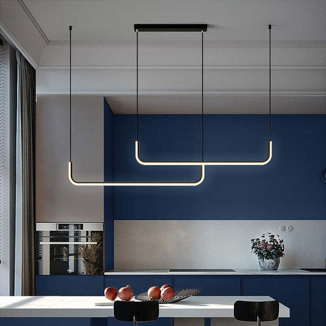 Modern LED Pendant Light  Geometric Linear Design - Product detail 11