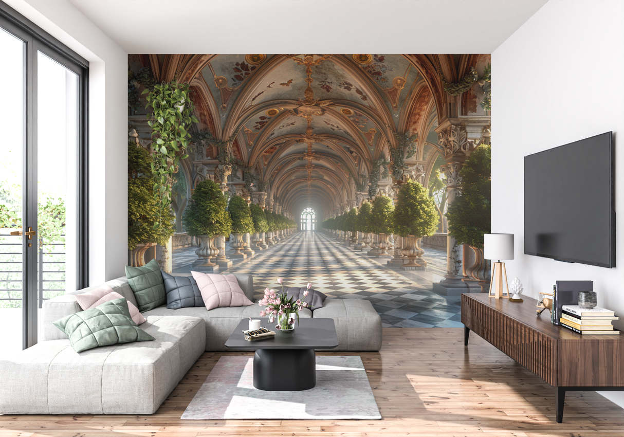 Palace Mural Wallpaper | Architectural Trompe L'oeil Gallery